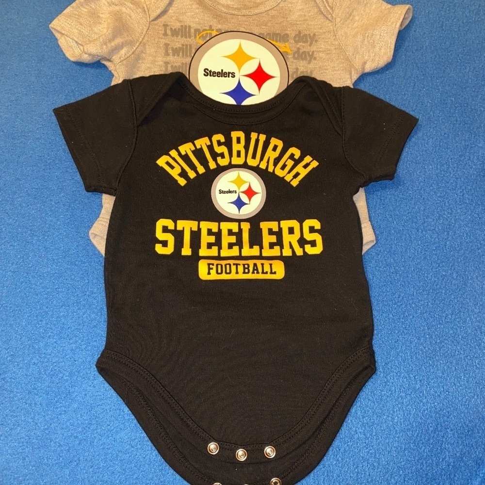 Baby boys unisex 3/6 months Pittsburg Steelers onesies